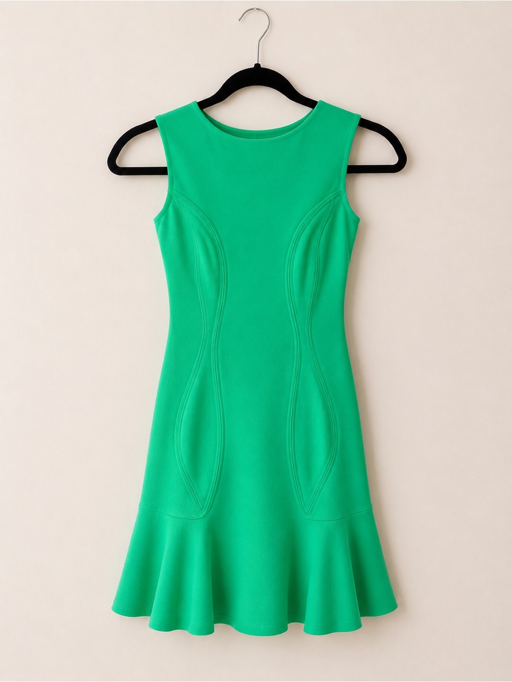 Diane von Furstenberg Kelly Green Ponte Knit Dress Size 8